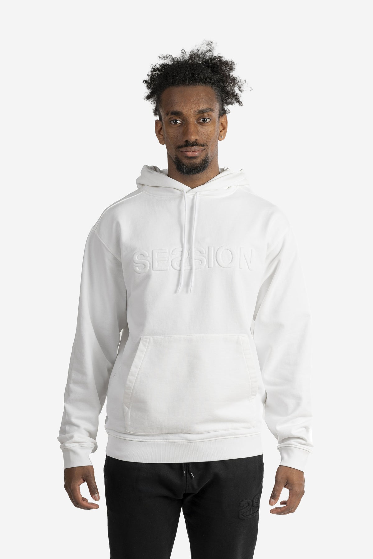 Felpa over size con logo embossed