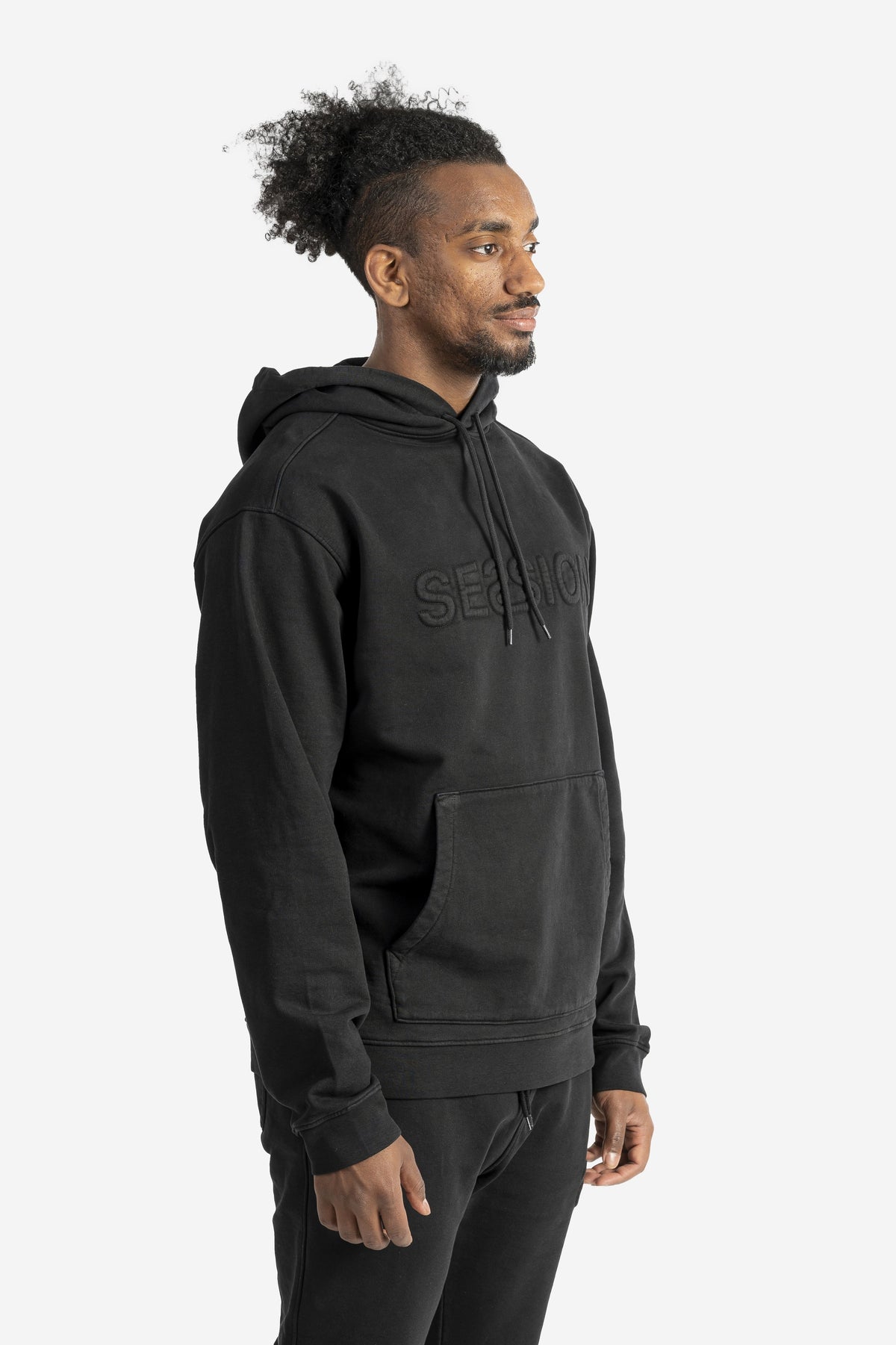 Felpa over size con logo embossed