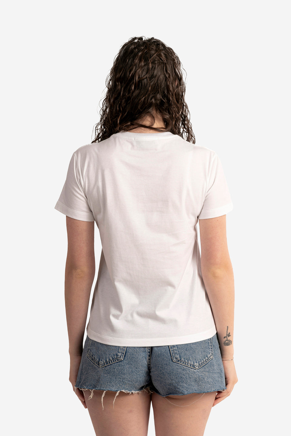 T-shirt con box argento