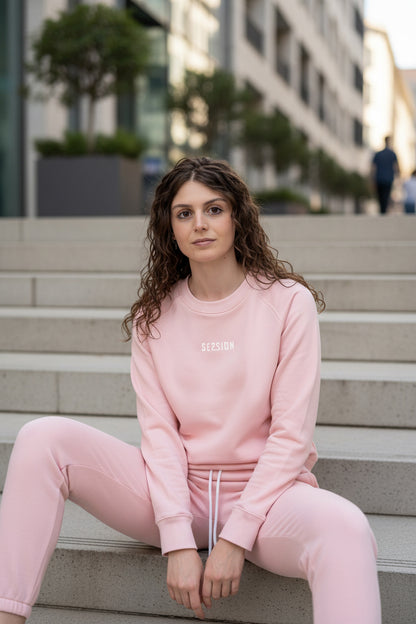 Felpa girocollo con micro logo