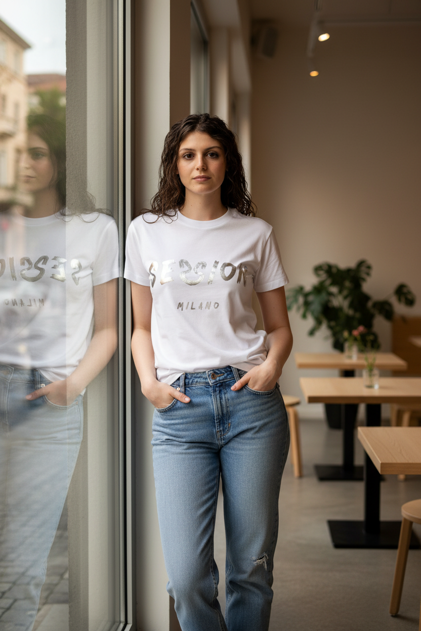 LINEAMENTI INVARIATI - Cafe con denim chiaro